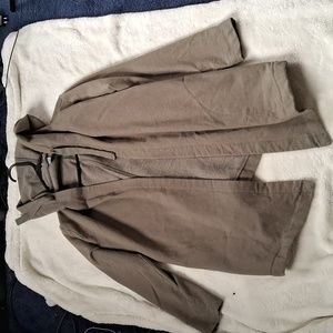 Eddie Bauer woman size Small army green non closure, hooded sweatshirt